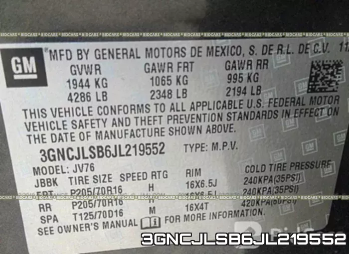 3GNCJLSB6JL219552 фото 10