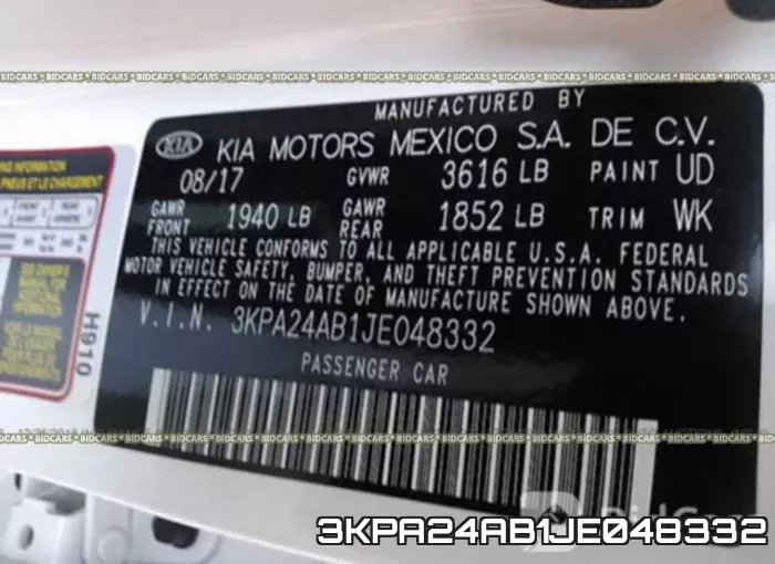 3KPA24AB1JE048332 фото 10