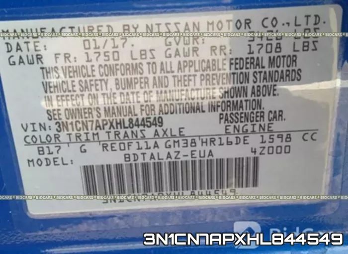 3N1CN7APXHL844549 фото 10