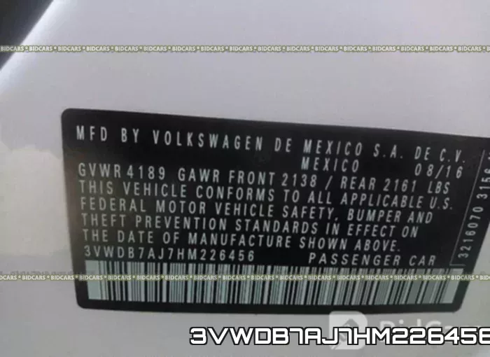 3VWDB7AJ7HM226456 фото 10