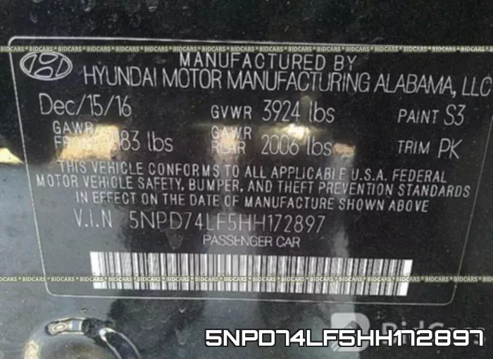 5NPD74LF5HH172897 фото 10