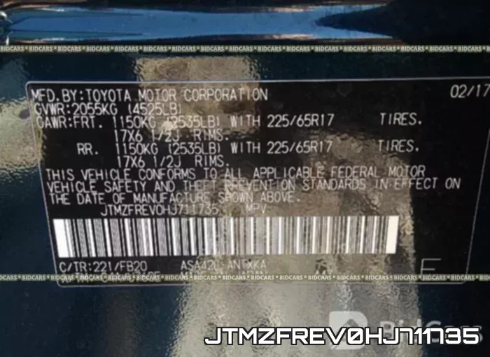 JTMZFREV0HJ711735 фото 10
