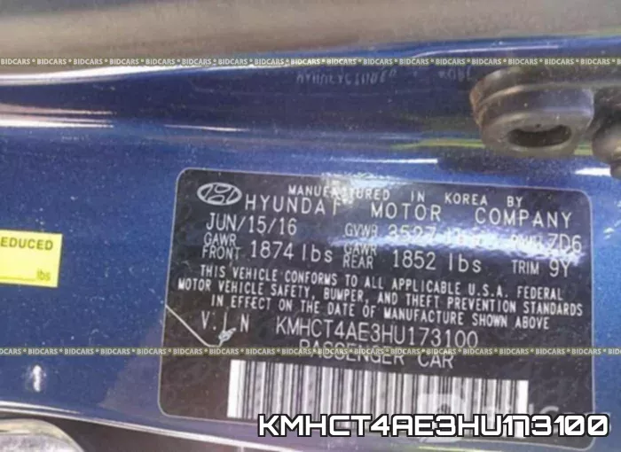 KMHCT4AE3HU173100 фото 10