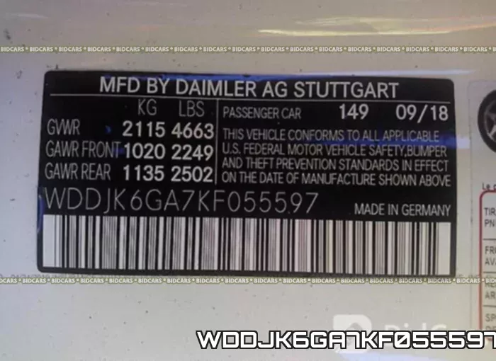 WDDJK6GA7KF055597 фото 10