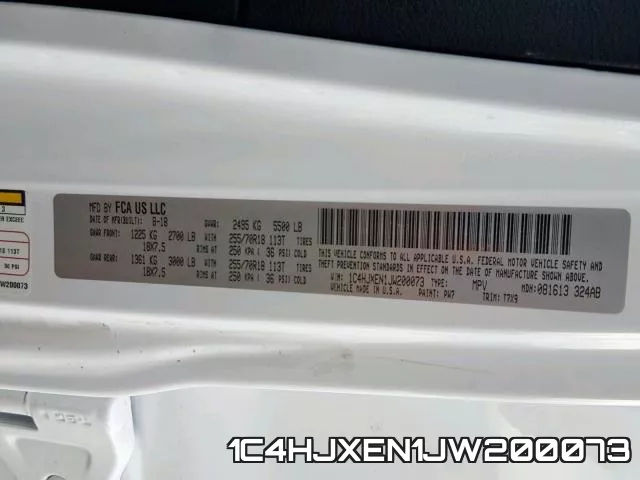 1C4HJXEN1JW200073 фото 2