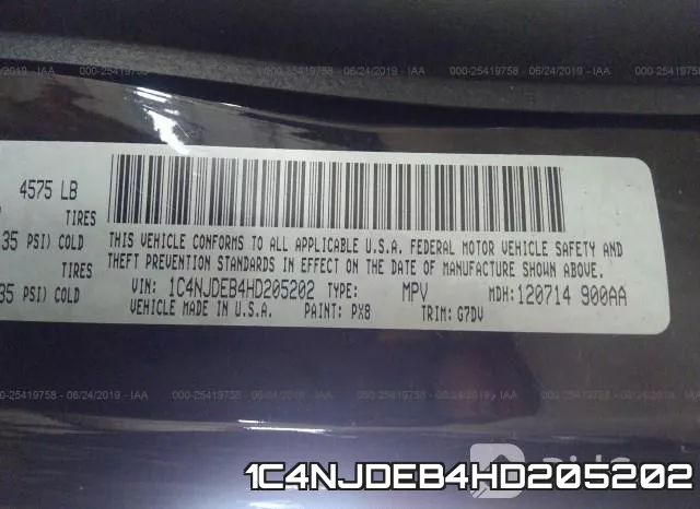 1C4NJDEB4HD205202 фото 10