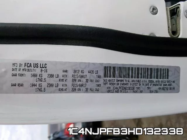 1C4NJPFB3HD132338 фото 2