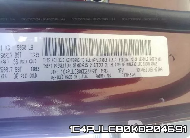 1C4PJLCB0KD204691 фото 10