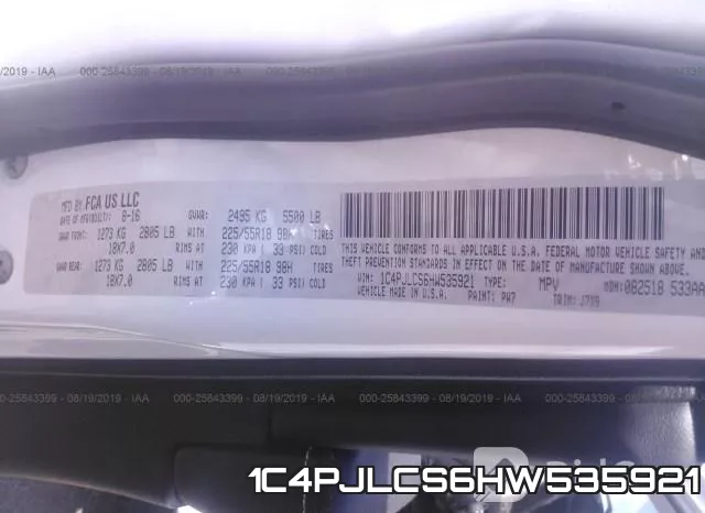 1C4PJLCS6HW535921 фото 10