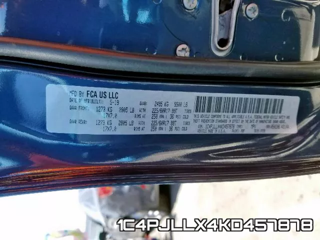 1C4PJLLX4KD457878 фото 2