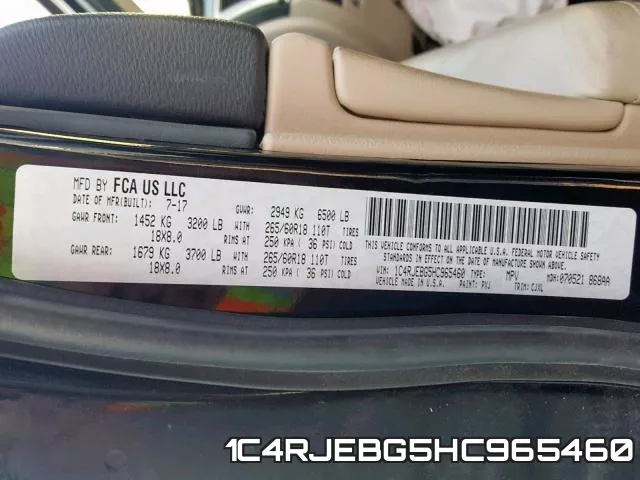 1C4RJEBG5HC965460 фото 2
