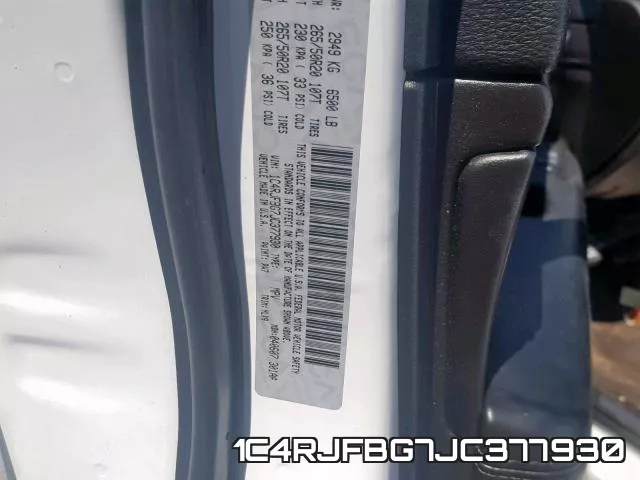 1C4RJFBG7JC377930 фото 2