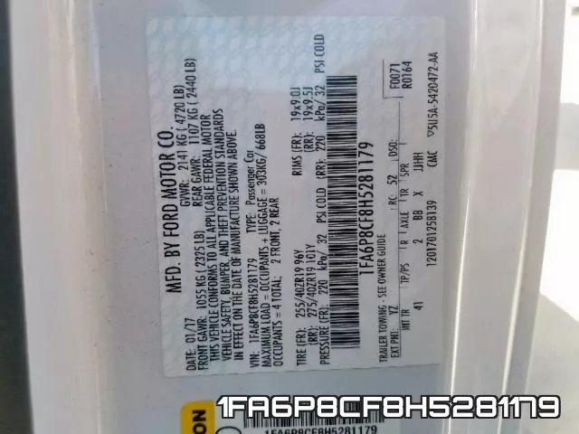 1FA6P8CF8H5281179 фото 2