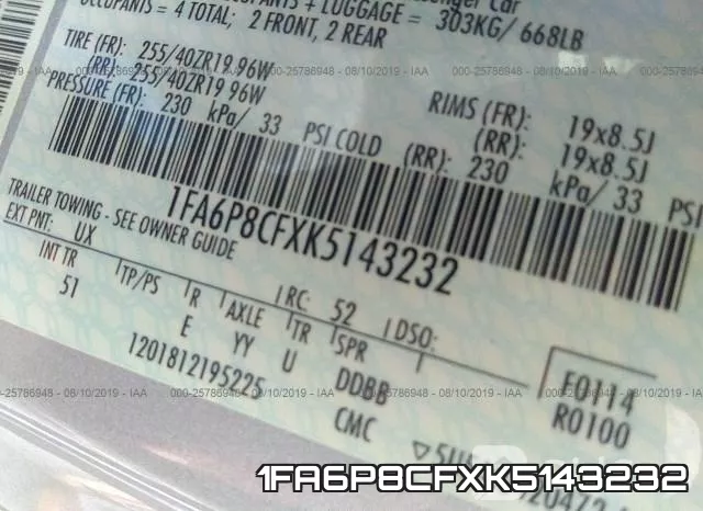1FA6P8CFXK5143232 фото 10