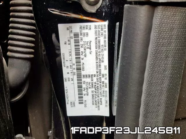 1FADP3F23JL245811 фото 2