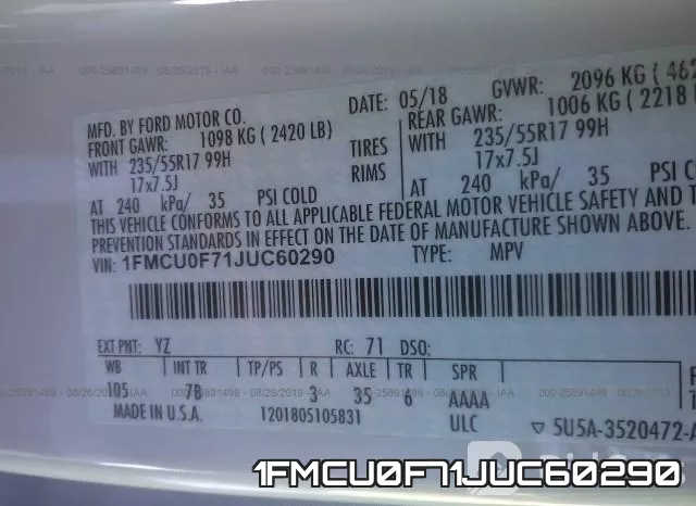 1FMCU0F71JUC60290 фото 10