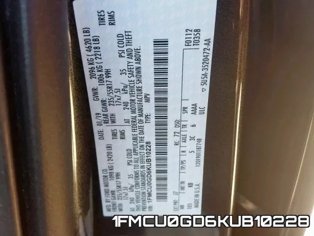 1FMCU0GD6KUB10228 фото 2