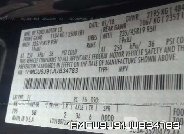 1FMCU9J91JUB34783 фото 10
