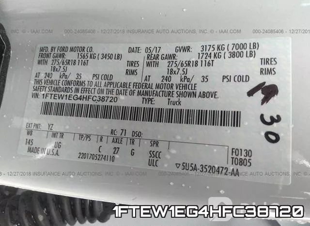 1FTEW1EG4HFC38720 фото 10