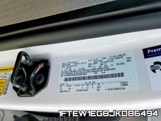 1FTEW1EG8JKD86494 фото 2
