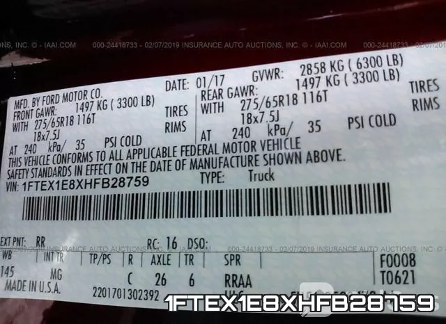 1FTEX1E8XHFB28759 фото 10
