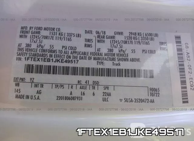 1FTEX1EB1JKE49517 фото 10