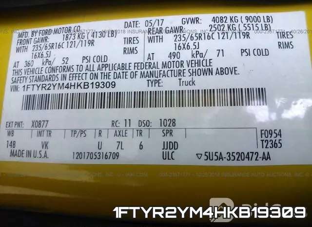 1FTYR2YM4HKB19309 фото 10