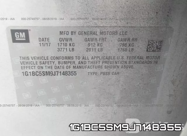 1G1BC5SM9J7148355 фото 10