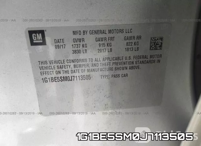 1G1BE5SM0J7113505 фото 10