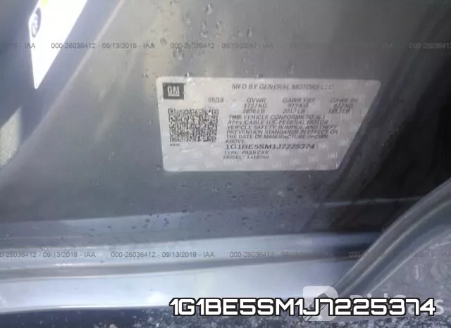 1G1BE5SM1J7225374 фото 10