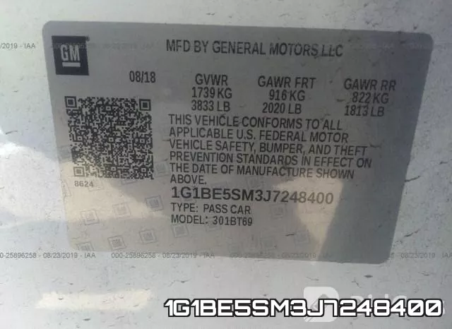 1G1BE5SM3J7248400 фото 10
