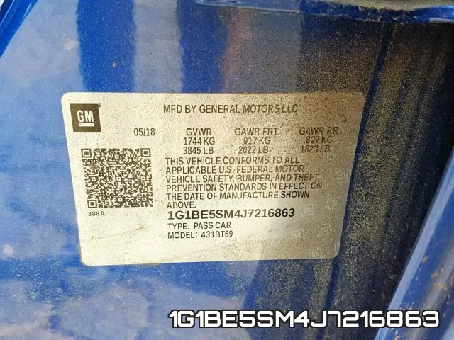 1G1BE5SM4J7216863 фото 2
