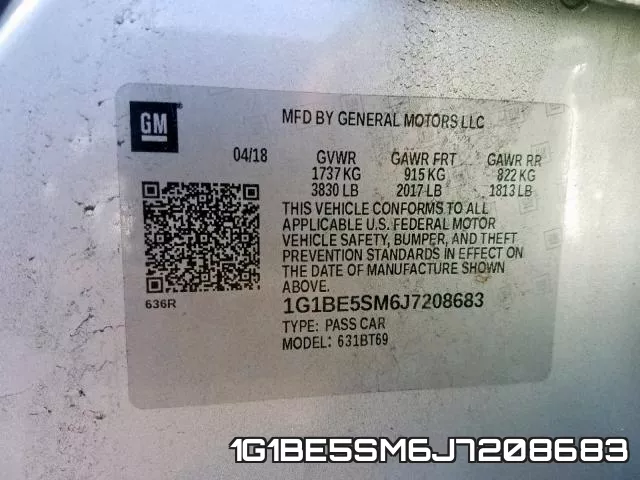 1G1BE5SM6J7208683 фото 2