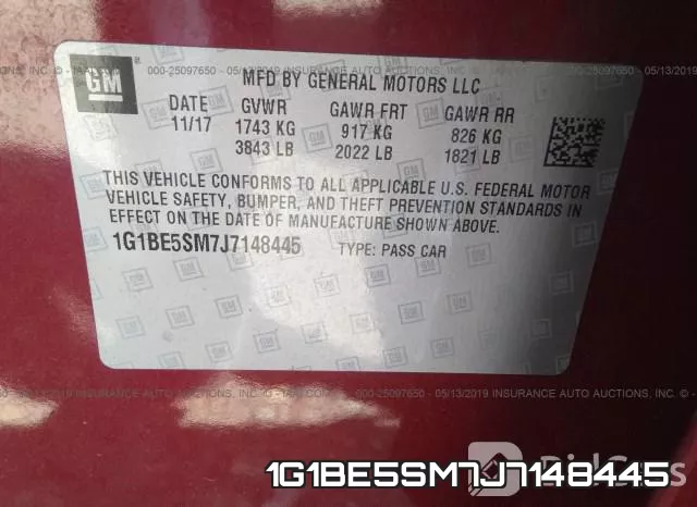 1G1BE5SM7J7148445 фото 10