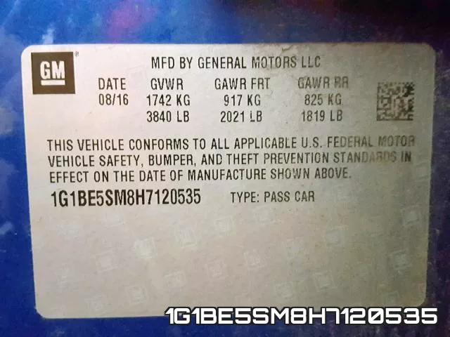 1G1BE5SM8H7120535 фото 2