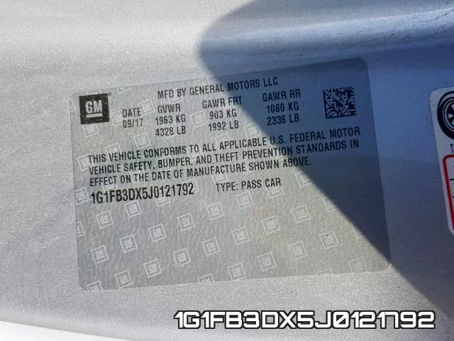 1G1FB3DX5J0121792 фото 2