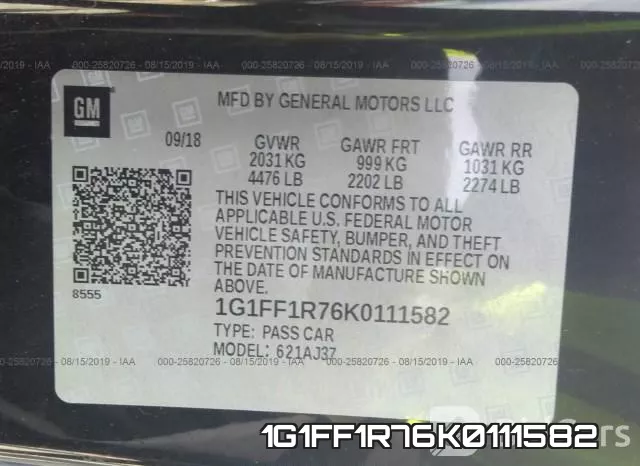 1G1FF1R76K0111582 фото 10