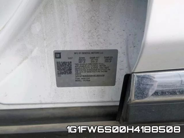 1G1FW6S00H4188508 фото 2