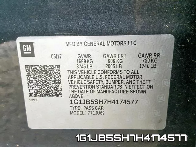 1G1JB5SH7H4174577 фото 2