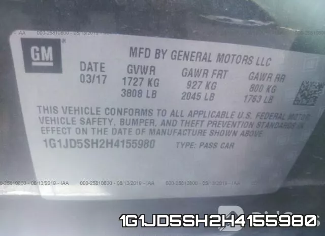 1G1JD5SH2H4155980 фото 10