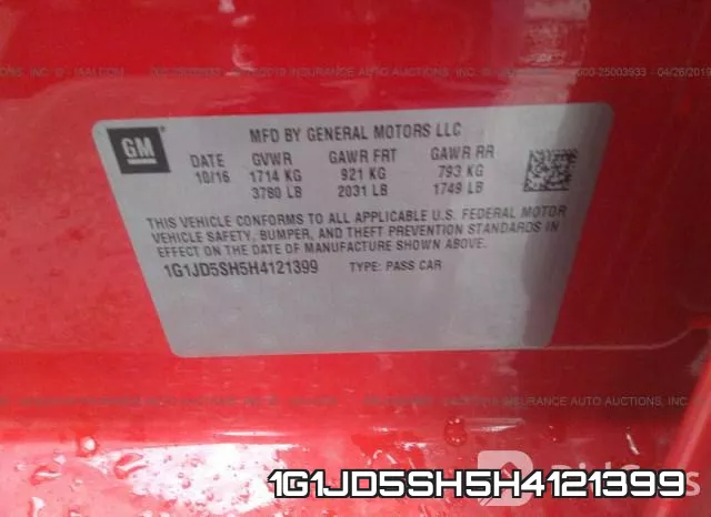1G1JD5SH5H4121399 фото 9