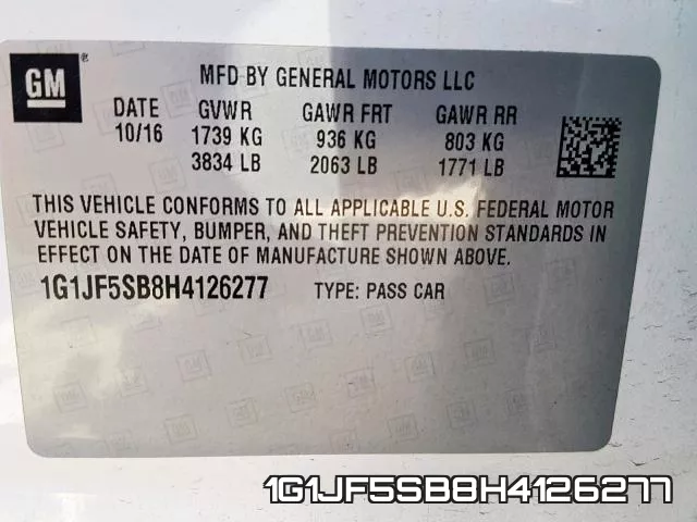 1G1JF5SB8H4126277 фото 2