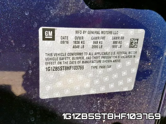 1G1ZB5ST8HF103769 фото 2