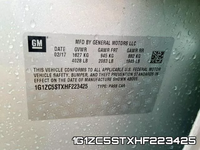 1G1ZC5STXHF223425 фото 2