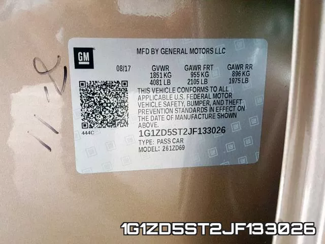 1G1ZD5ST2JF133026 фото 2