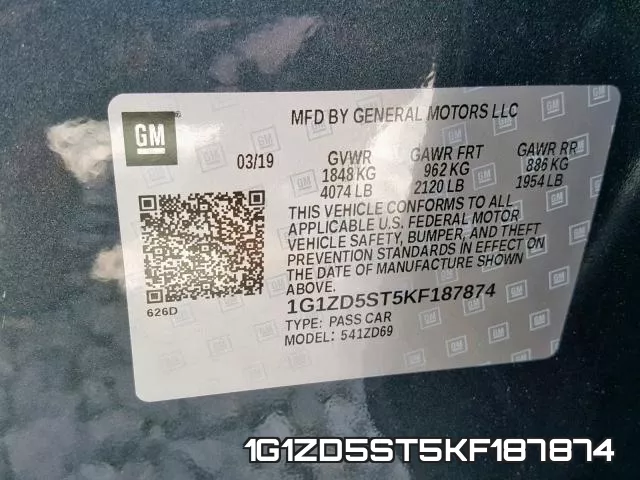 1G1ZD5ST5KF187874 фото 2