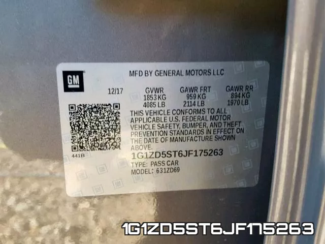 1G1ZD5ST6JF175263 фото 2