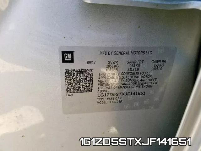 1G1ZD5STXJF141651 фото 2