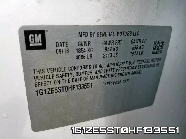 1G1ZE5ST0HF133551 фото 2