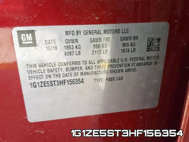 1G1ZE5ST3HF156354 фото 2